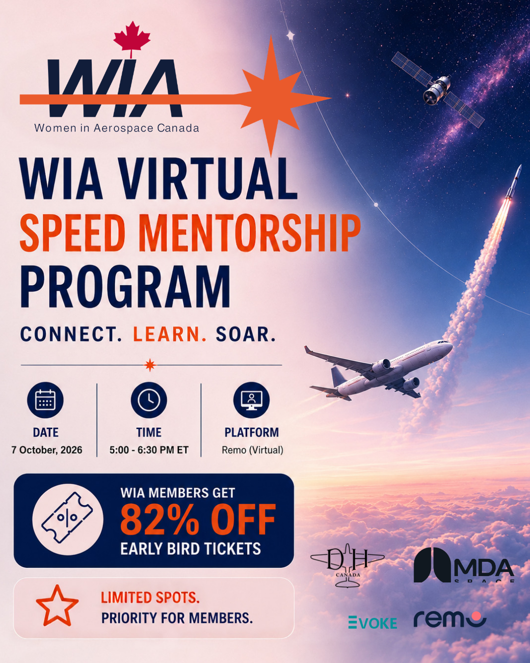 WIA Virtual Speed Mentorship Program, Fall 2026 poster