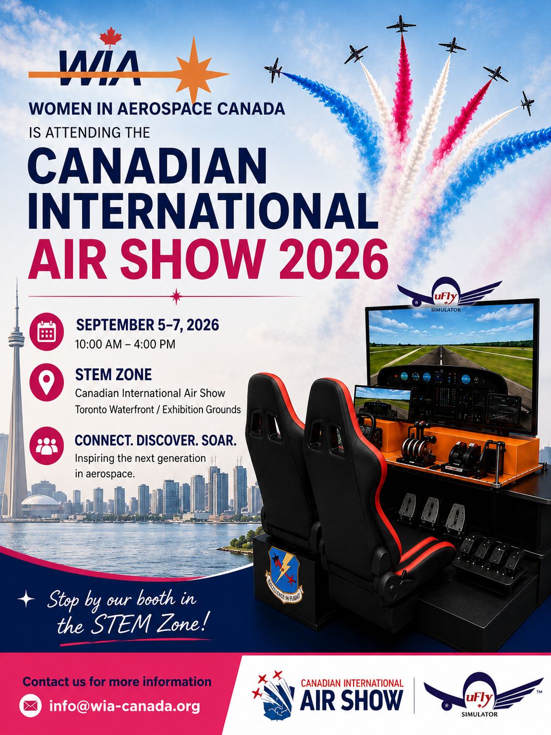 Women in Aerospace Canada is attending the Canadian International Air Show 2026 poster